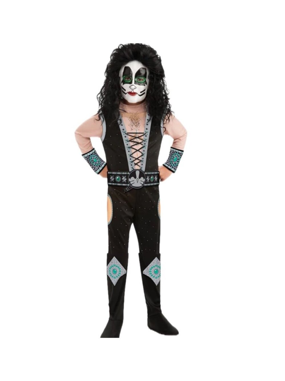 KISS Collectable Halloween Costume The Catman Peter Criss Kids Size Large